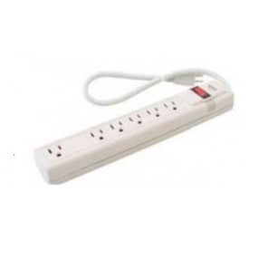 BARRA MULTICONTACTOS 6 TOMAS  C/SUPRESOR 450J, 14 AWG, 45CM