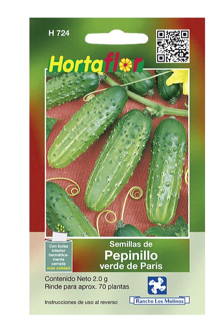SOBRE DE SEMILLAS DE PEPINO HORTAFLOR, CONTENIDO DE 2G