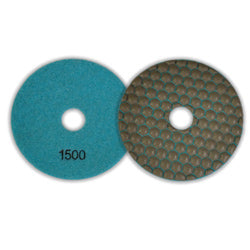 PAD DE DIAMANTE 4" GRANO 1500 CON VELCRO / USO EN SECO (PIEZA)