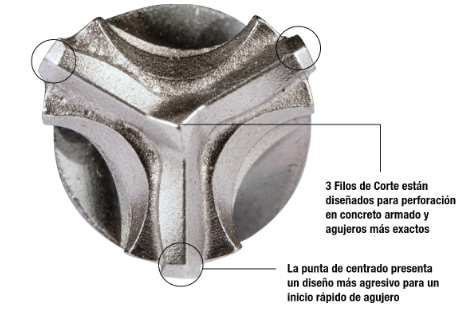 BROCA SDS PLUS 3 FILOS 1/4" X 8" (ANTERIOR B-59427)