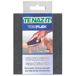 PAD DE LIJA PARA LIJADO MANUAL GRANO MEDIANO-100  5" X 4" X 1/2"