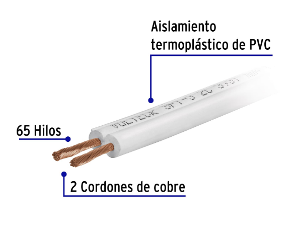 CABLE DUPLEX 12AWG FLEXIBLE SPT (METRO)
