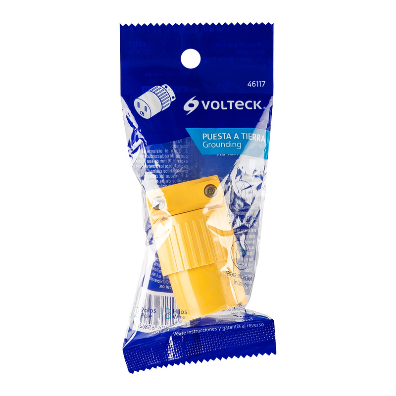 CONTACTO INDUSTRIAL DE PLASTICO, ATERRIZADO, VOLTECK
