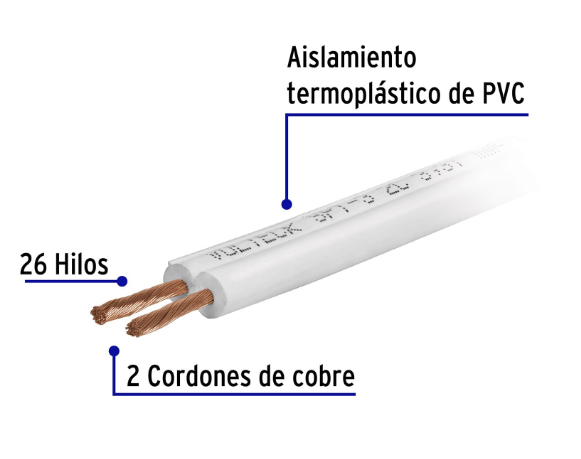 CABLE DUPLEX 16WG FLEXIBLE SPT (METRO)