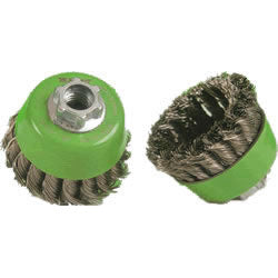 CARDA COPA DE ALAMBRE TRENZADO 4", CAL. 0,014" PARA ESMERILADORA