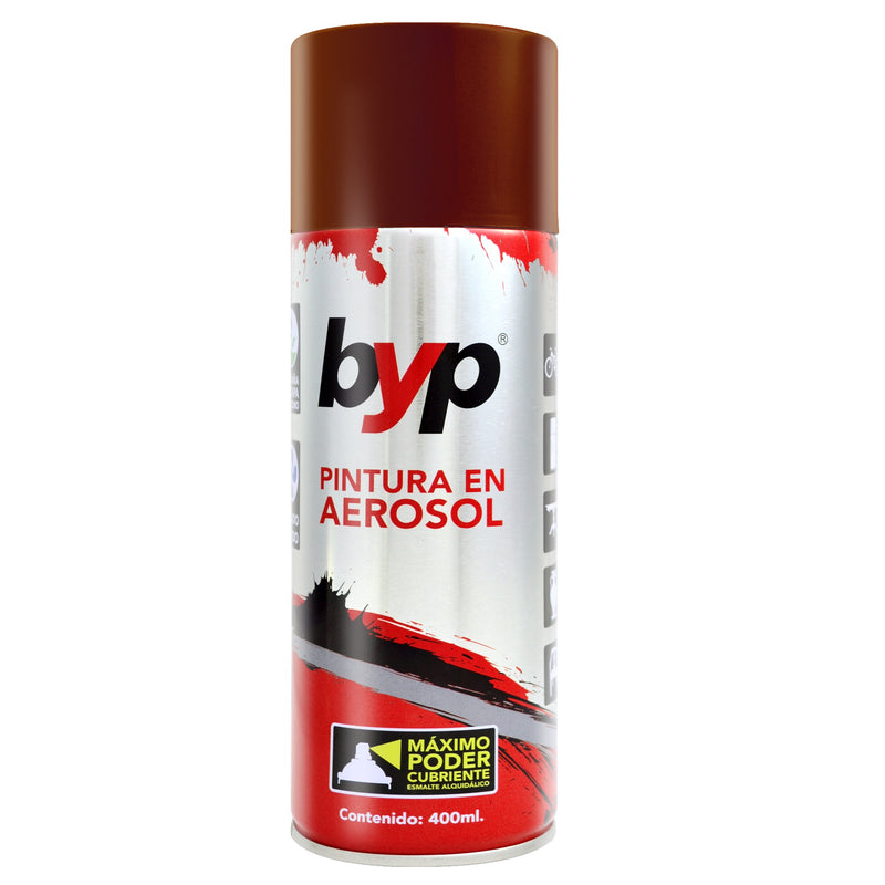 PINTURA EN AEROSOL, COLOR CAFE TABACO, 400 ml, BYP