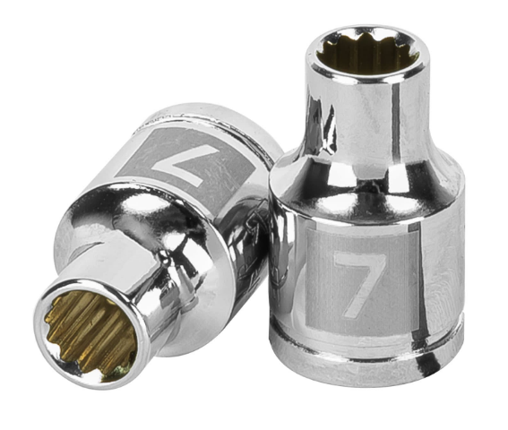 DADO DE 7 mm, CUADRO DE 3/8", 12 PUNTAS, D-3807-M