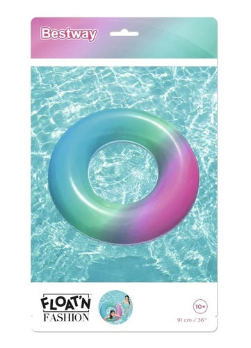 SALVAVIDAS DE 91CM ARCOIRIS 2 COLORES