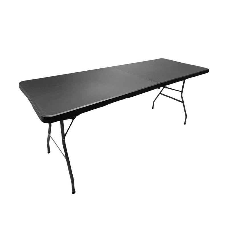MESA DE PLASTICO 6 FT, RECTANGULAR, PLEGABLE KOKKEN 1.80 M  NEGRA