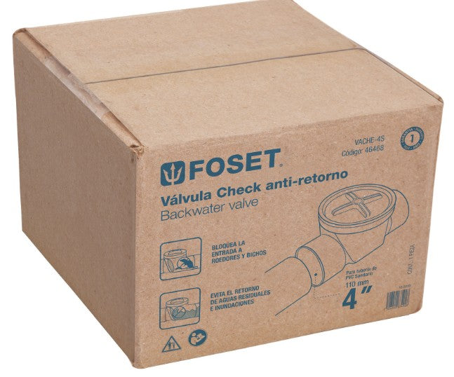 VALVULA ANTIRETORNO DE ABS DE 4" FOSET