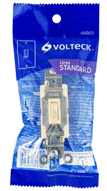 APAGADOR VERTICAL DE PALANCA 3 VIAS STD MARFIL