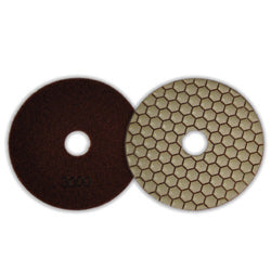 PAD DE DIAMANTE 4" GRANO 3000 CON VELCRO / USO EN SECO (PIEZA)