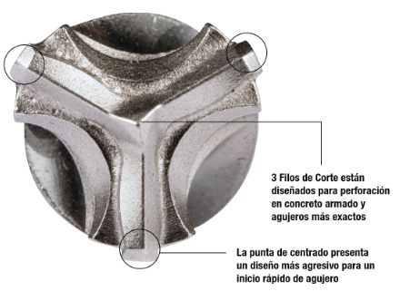 BROCA SDS PLUS 3 FILOS 1/4"X12" (ANTES B-59449)