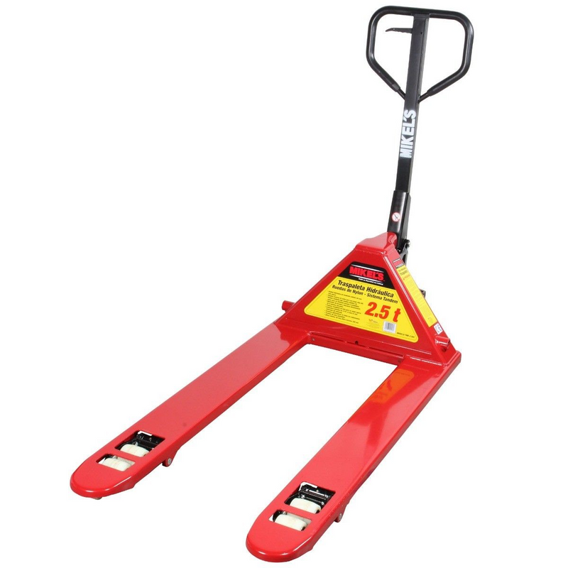 TRASPALETA HIDRAULICO RUEDAS POLIURETANO SISTEMA TANDEM 2.5 TON MIKELS