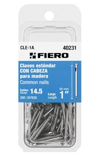 CLAVOS CON CABEZA PARA MADERA 1" 130 pz FIERO
