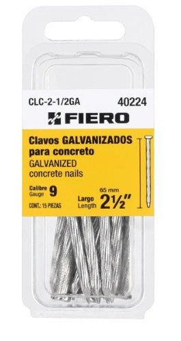 CLAVOS GALVANIZADOS PARA CONCRETO 2-1/2" 15 pz FIERO