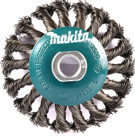 CARDA CIRCULAR CONCAVA DE ALAMBRE TRENZADO 4" 5/8"-11UNC