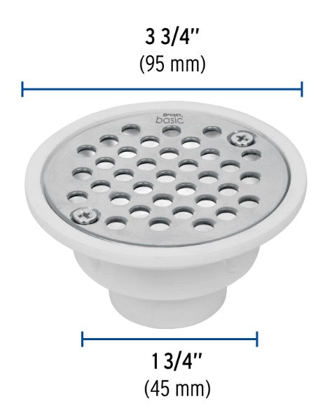RESUMIDERO POLIPROPILENO REDONDO 3-3/4