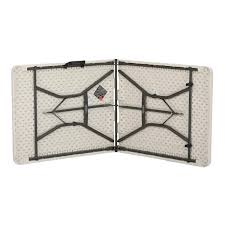 MESA DE PLASTICO 6FT PLEGABLE A LA MITAD COLOR ALMENDRA LIFETIME