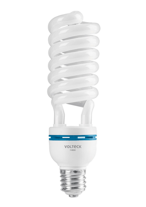 Foco ahorrador espiral blanco de 65 W con base mogul E39.