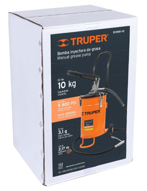 BOMBA INYECTORA DE GRASA MANUAL, 10 KG TRUPER