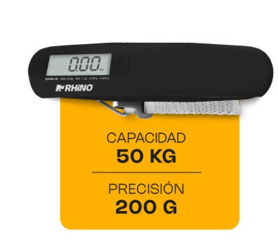 BASCULA DIGITAL P/MALETAS RHINO, CAPACIDAD DE 50KG