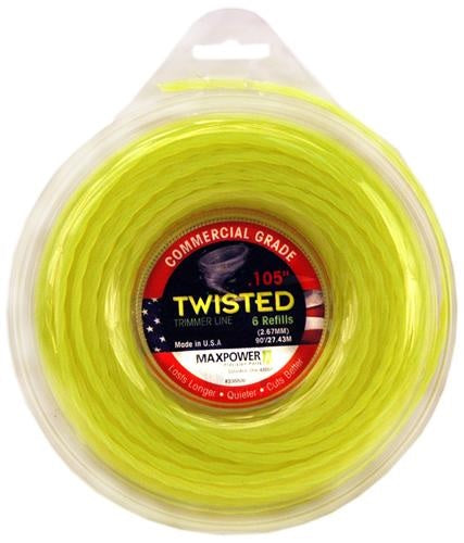 HILO PARA DESBROZADORA .105 TWISTED 90FT YELLOW MED.