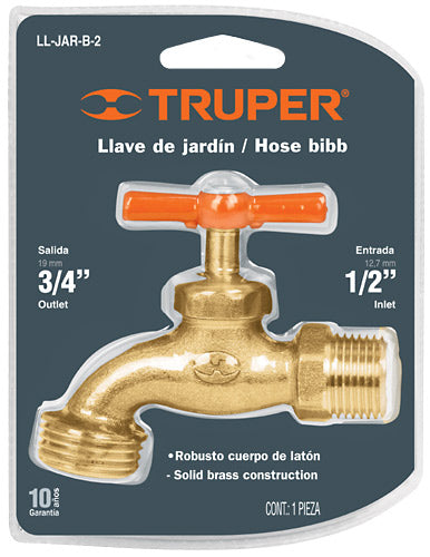 LLAVE DE NARIZ PARA JARDÍN, 1/2' EN BLISTER"