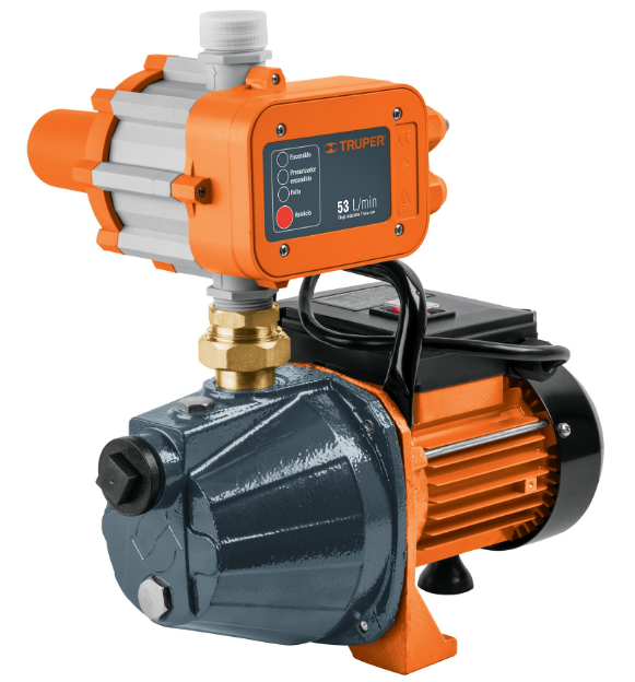 BOMBA ELECTRICA PRESURIZADORA PARA AGUA TRUPER, CAPACIDAD DE 1HP>