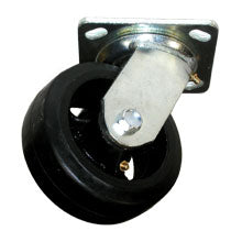 RUEDA DE HULE DE 4", NEGRA, BASE GIRATORIA
