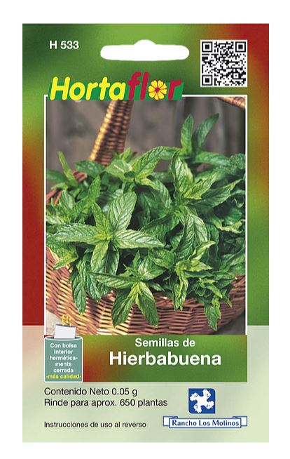 SOBRE DE SEMILLAS DE HIERBABUENA HORTAFLOR, CONTENIDO DE .05G