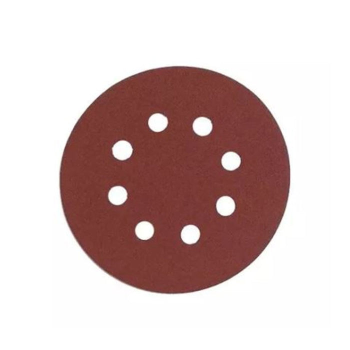 DISCO DE LIJA VELCRO 5" P/MADERA Y METAL G80 10 PIEZAS