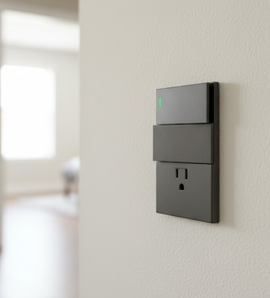 APAGADOR DOBLE+TOMACORRIENTE FONTANA 127 V / 15 A PLASTICO ABS GRIS