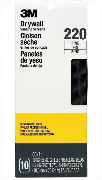 LIJA PARA TABLAROCA, GRANO 220, 3M, 10 PACK