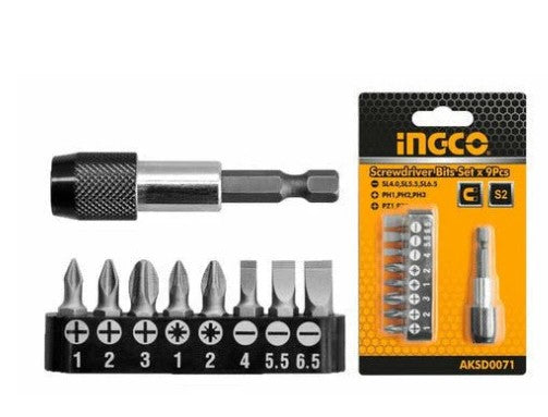PUNTAS P/DESTORNILLADOR 9 PZ CON ADAPTADOR
