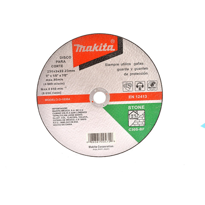 DISCO DE CORTE 4-1/2" X 3/64" X 7/8", INOXIDABLE, MAKITA C30S-BF