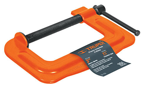 PRENSA TIPO C, DE 2", TROQUELADA DE ACERO