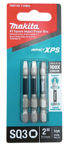 PUNTA CUADRADA SQ3, 1", IMPACT XPS,   25 PZ