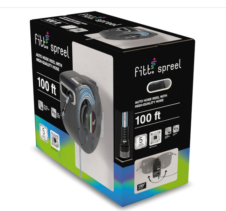 CARRETE CON MANGUERA RETRACTIL 100 ft 30.48 m, FITT