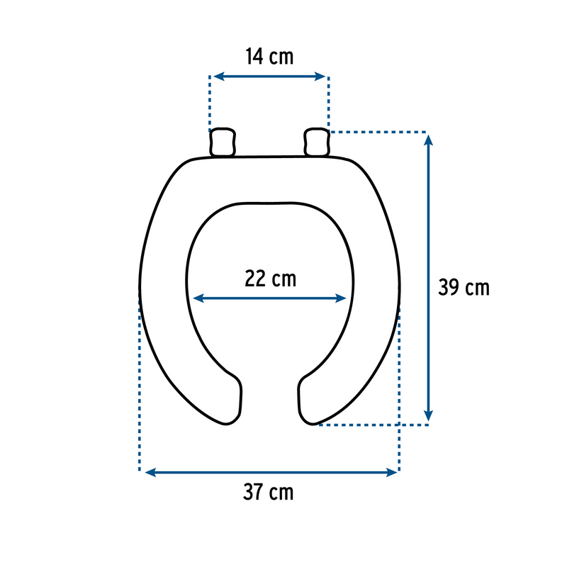 ASIENTO REDONDO CON TAPA P/WC ABIERTO BLANCO FOSET