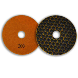 PAD DE DIAMANTE 4" GRANO 200 CON VELCRO / USO EN SECO