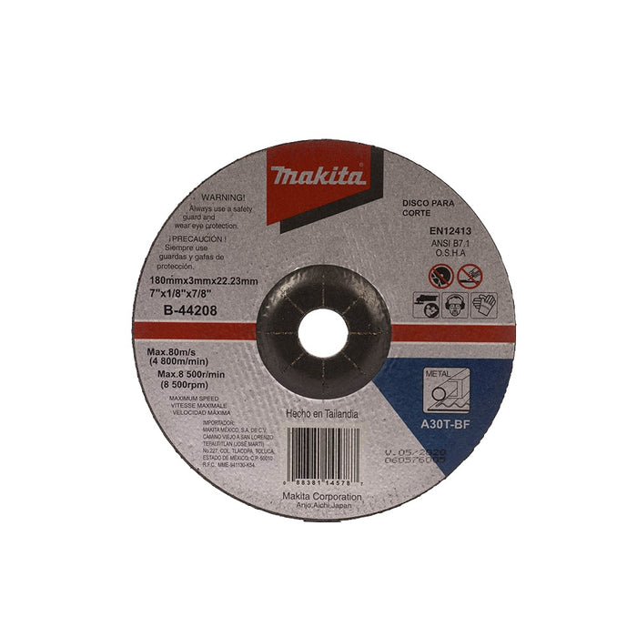 DISCO DE CORTE 7" X 1/8" X 7/8", METAL, MAKITA