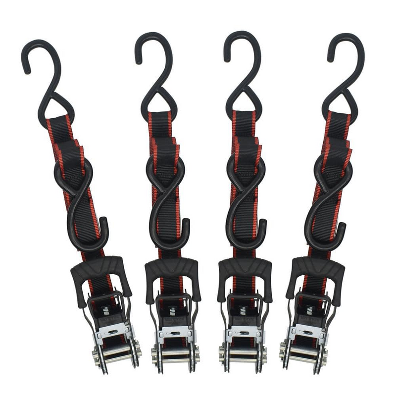 SUJETADORES TIPO TRINQUETE HUSKY DE 12FT X 1" 500LBS C/ 4 PZS