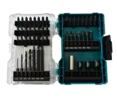 SET DE ACCESORIOS PUNTAS, BROCAS Y  DADOS C/50 PZS ESTUCHE TRANSPARENTE