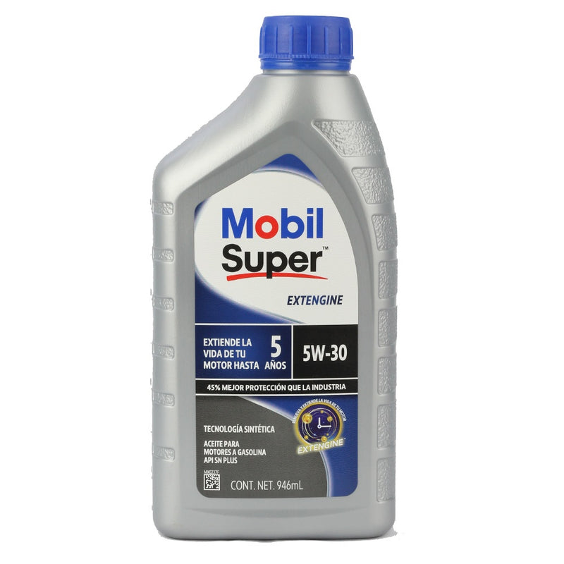 ACEITE  MOTOR A GASOLINA, MOBIL SUPER EXTENGINE 5W30, 946 ml
