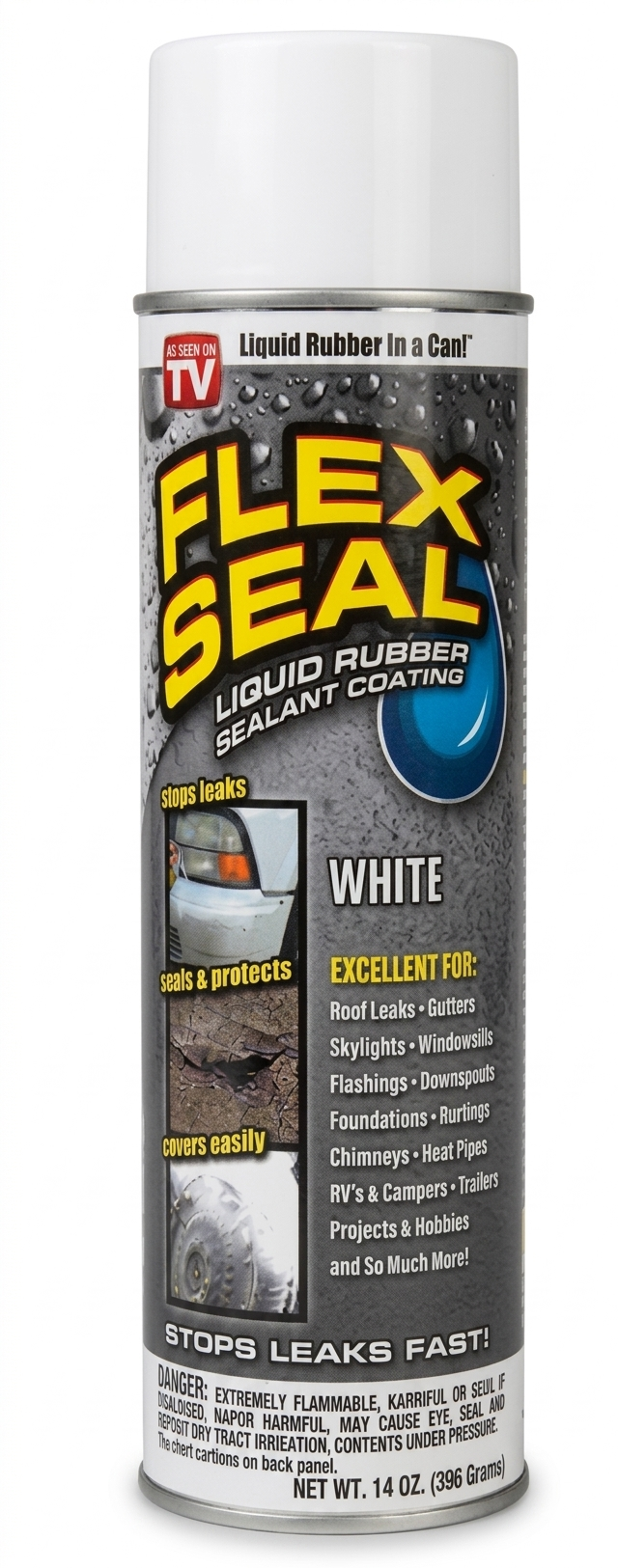 IMPERMEABILIZANTE DE GOMA BLANCO EN SPRAY 14 oz  FLEX SEAL