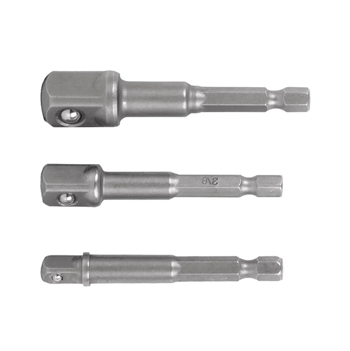 JUEGO DE 3 ADAPTADORES PARA DADO, 1/4", 3/8" Y 1/2"