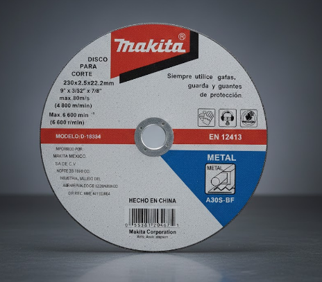 DISCO ABRASIVO DE CORTE P/METAL 230X2.5X22.2