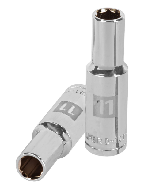 DADO DE 11 mm, CUADRO DE 1/2", 6 PUNTAS LARGO, D-1211-ML