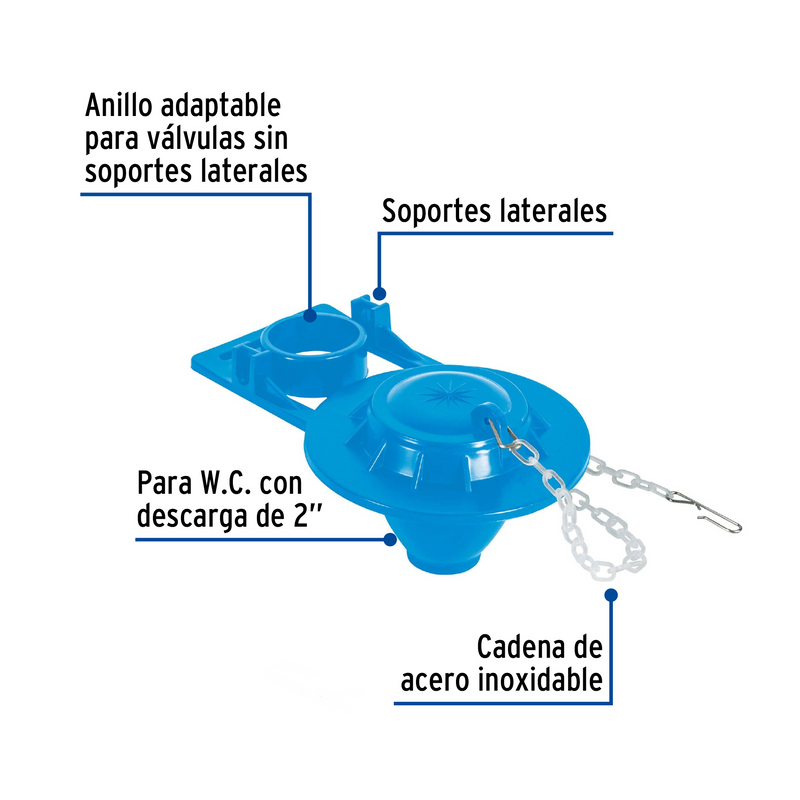 SAPO DE PVC PARA TANQUE BAJO CON CADENA